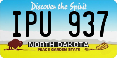 ND license plate IPU937