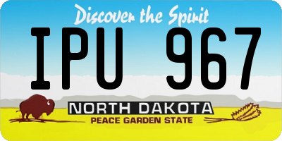 ND license plate IPU967