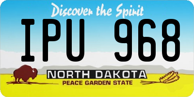 ND license plate IPU968