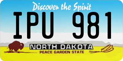 ND license plate IPU981