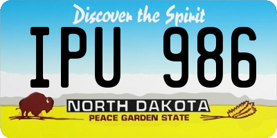ND license plate IPU986
