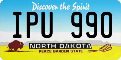 ND license plate IPU990