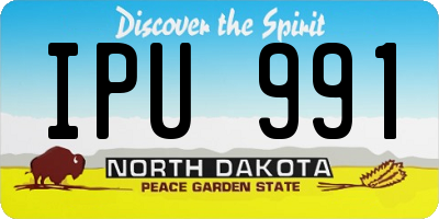ND license plate IPU991
