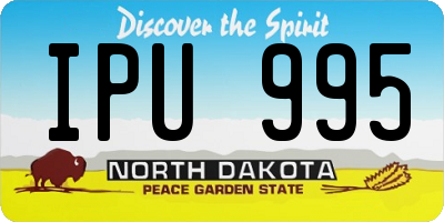 ND license plate IPU995
