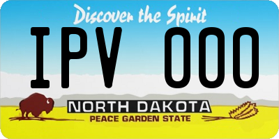 ND license plate IPV000