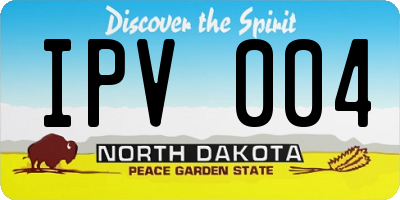 ND license plate IPV004
