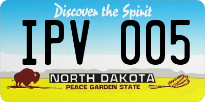 ND license plate IPV005