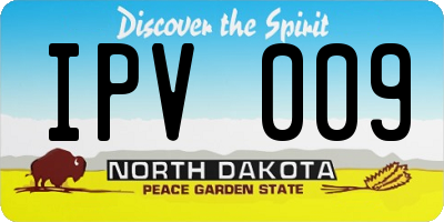 ND license plate IPV009