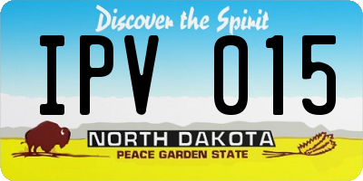 ND license plate IPV015