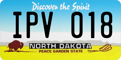ND license plate IPV018