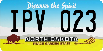 ND license plate IPV023