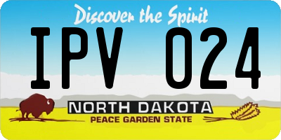 ND license plate IPV024
