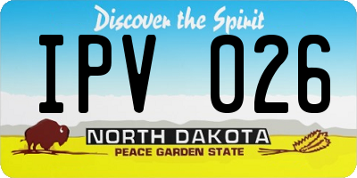 ND license plate IPV026