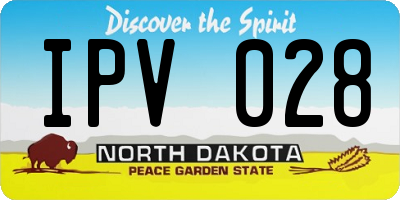 ND license plate IPV028
