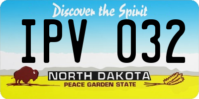 ND license plate IPV032