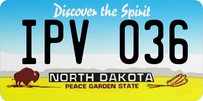 ND license plate IPV036