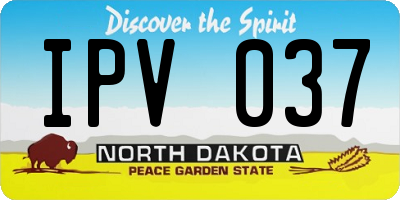 ND license plate IPV037