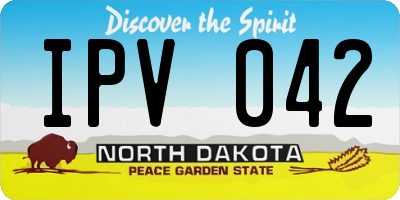 ND license plate IPV042