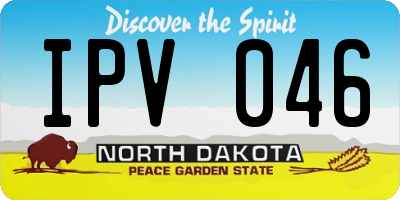 ND license plate IPV046