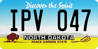 ND license plate IPV047