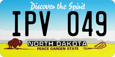 ND license plate IPV049