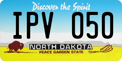 ND license plate IPV050