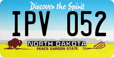 ND license plate IPV052