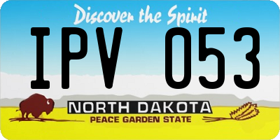 ND license plate IPV053