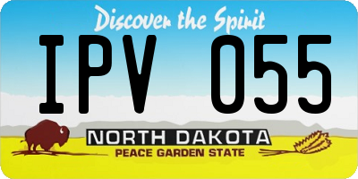 ND license plate IPV055
