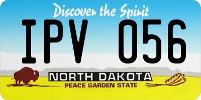 ND license plate IPV056
