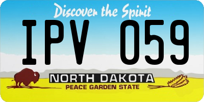 ND license plate IPV059