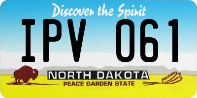 ND license plate IPV061
