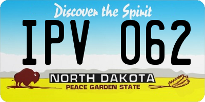 ND license plate IPV062