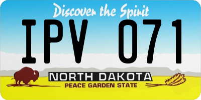 ND license plate IPV071