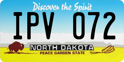 ND license plate IPV072