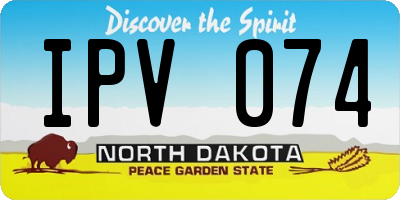 ND license plate IPV074