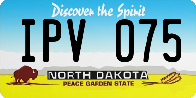 ND license plate IPV075