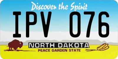 ND license plate IPV076
