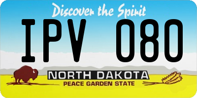 ND license plate IPV080