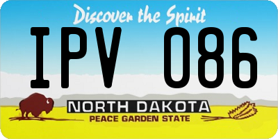 ND license plate IPV086