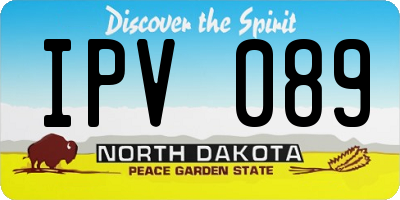 ND license plate IPV089