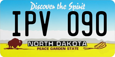 ND license plate IPV090