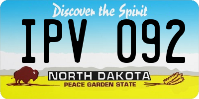ND license plate IPV092
