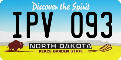 ND license plate IPV093