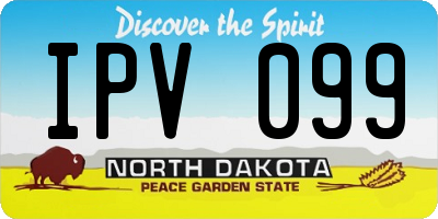 ND license plate IPV099