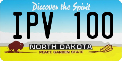 ND license plate IPV100