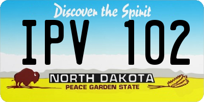 ND license plate IPV102