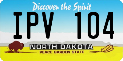 ND license plate IPV104
