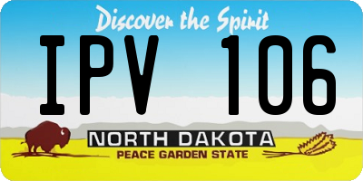 ND license plate IPV106