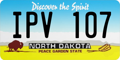 ND license plate IPV107